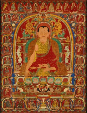 portrait Tableau Peinture - Portrait d’un abbé bouddhisme tibétain